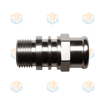 全自動CNC數控車床加工之不銹鋼六角螺紋接頭